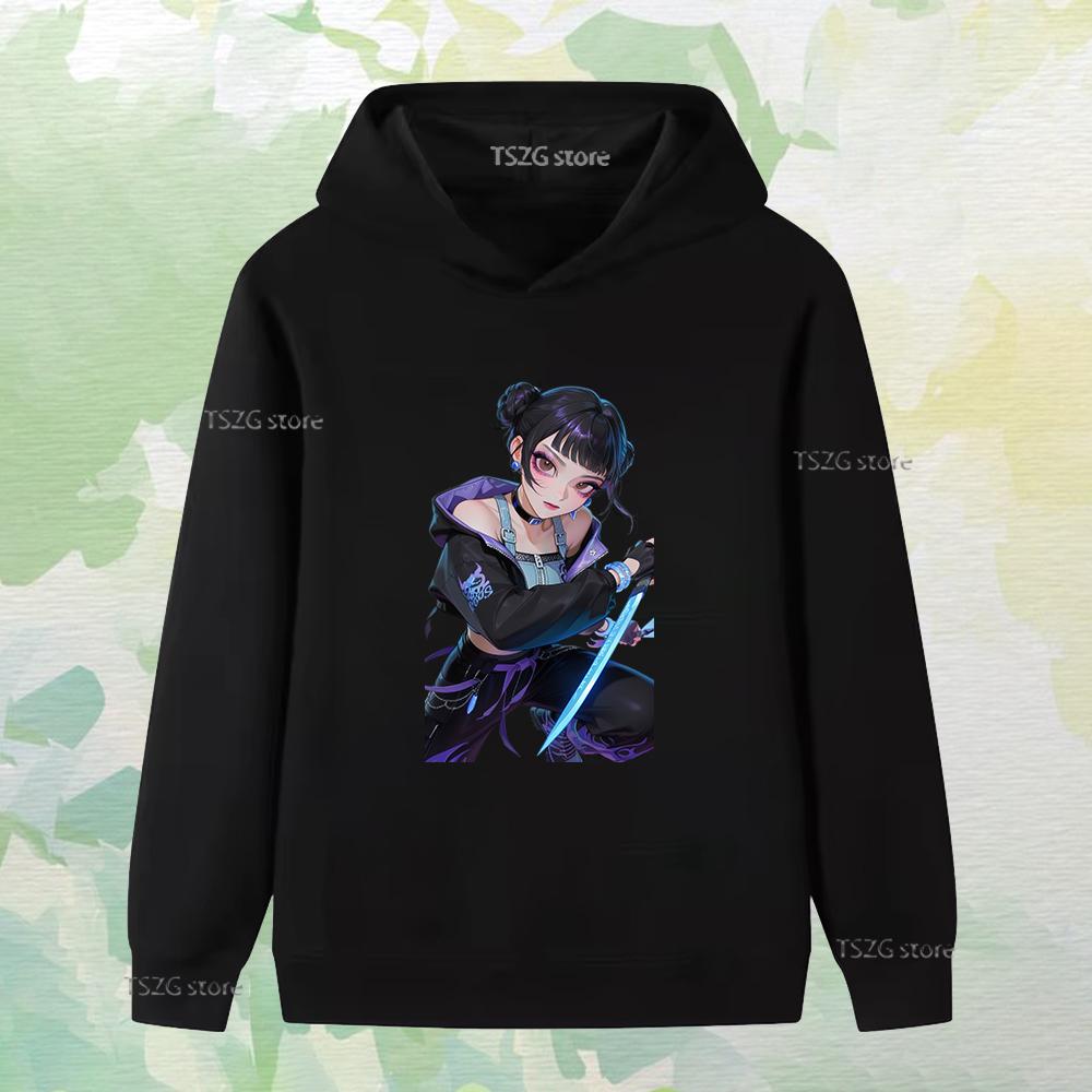 Höst Singel Kul Tryckt Tjejgrupp Mode Pojke Flicka Vardaglig Bekväm Varm Huvtröja Barn Långärmade Kläder