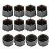 17mm Wheel Screw Cover Caps Set of 20 (16 Protectors + 4 Security-Style Locks) - Gray Replacement for Missing Lug Nut Covers, Fits Compatible Wheels,