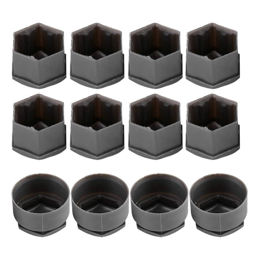 17mm Wheel Screw Cover Caps Set of 20 (16 Protectors + 4 Security-Style Locks) - Gray Replacement for Missing Lug Nut Covers, Fits Compatible Wheels,