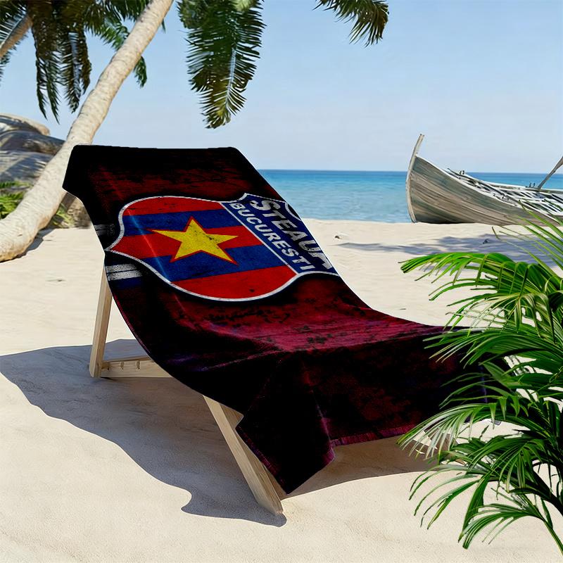 Steaua Bucuresti Print Beach Towel, Large Soft Quick Dry Towel for Beach Camping Swimming