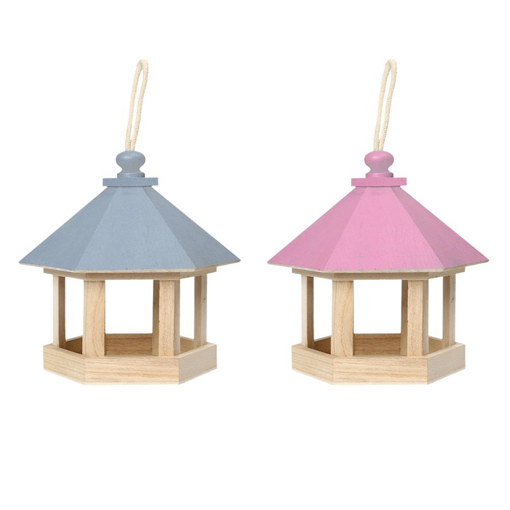 Wooden Birdhouse Bird Seed Food Container Garden Window Hanging Courtyard Feeder Hanging Birdhouse Fodder Food Container