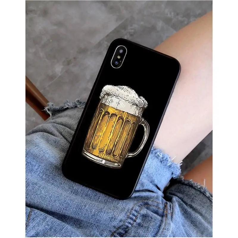 iPhone15 Pro mobile phone case Men's beer cup with foam mobile phone case is sent on behalf of others, painted and anti-drop.