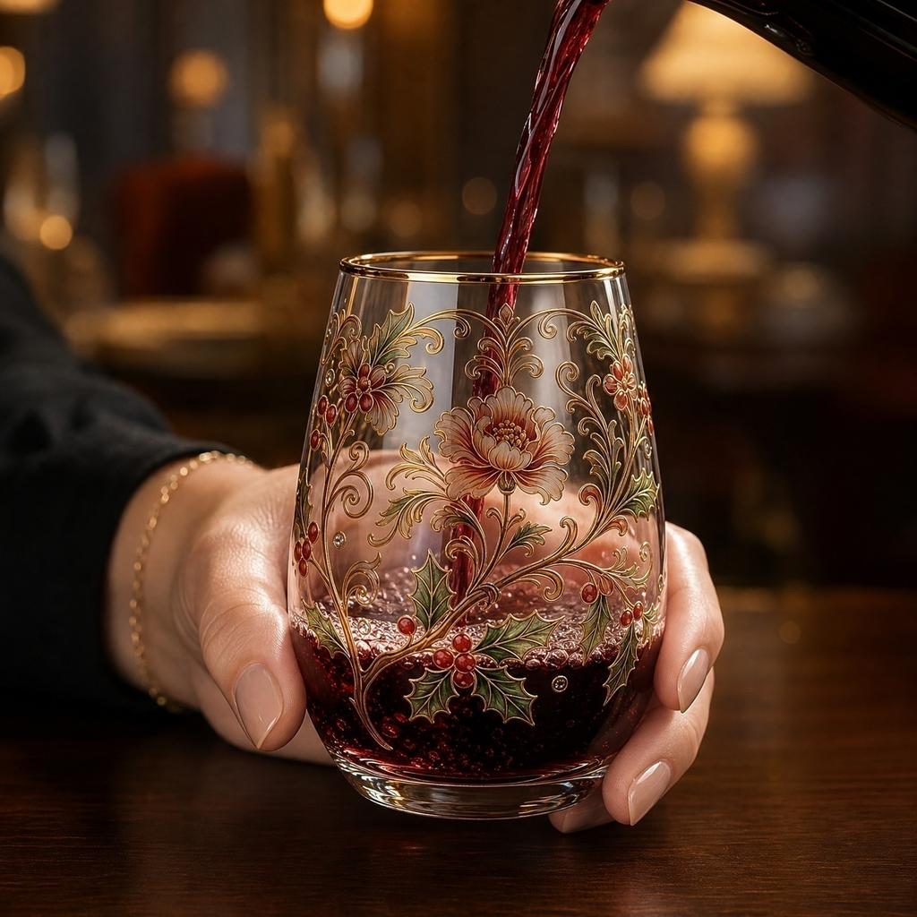 Decorative Glass Tumbler for Home Use with Floral Pattern Design Suitable for Juice and Beverage Serving Durable and Clear Glassware