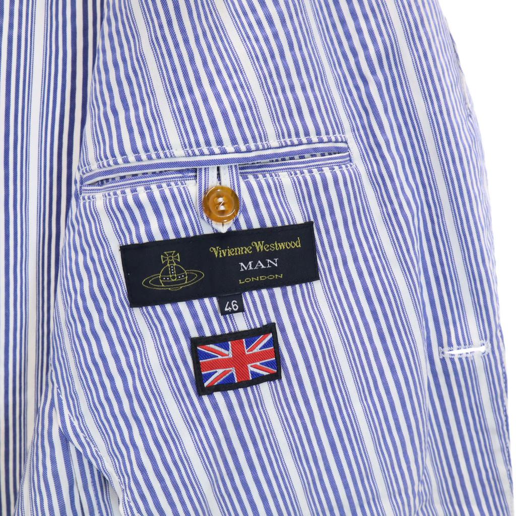 Vivienne WestwoodMAN Made In Italy Striped Pattern Long Sleeve Tailored Jacket Men's Used