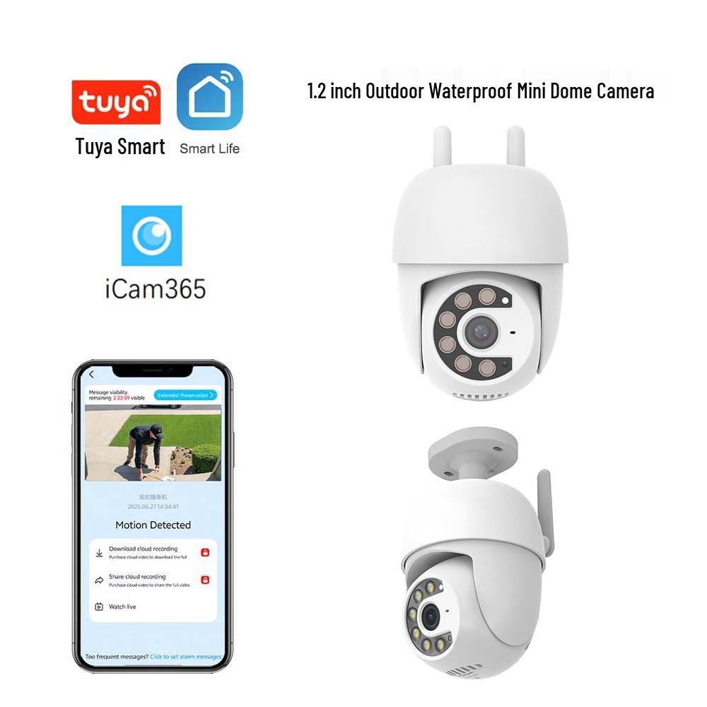 

Tuya Wireless Outdoor Waterproof 360° WiFi Surveillance Camera, 1.5-inch, Remote Controlled 2MP 1.5-inch Mini Dome Camera [ICAM365]