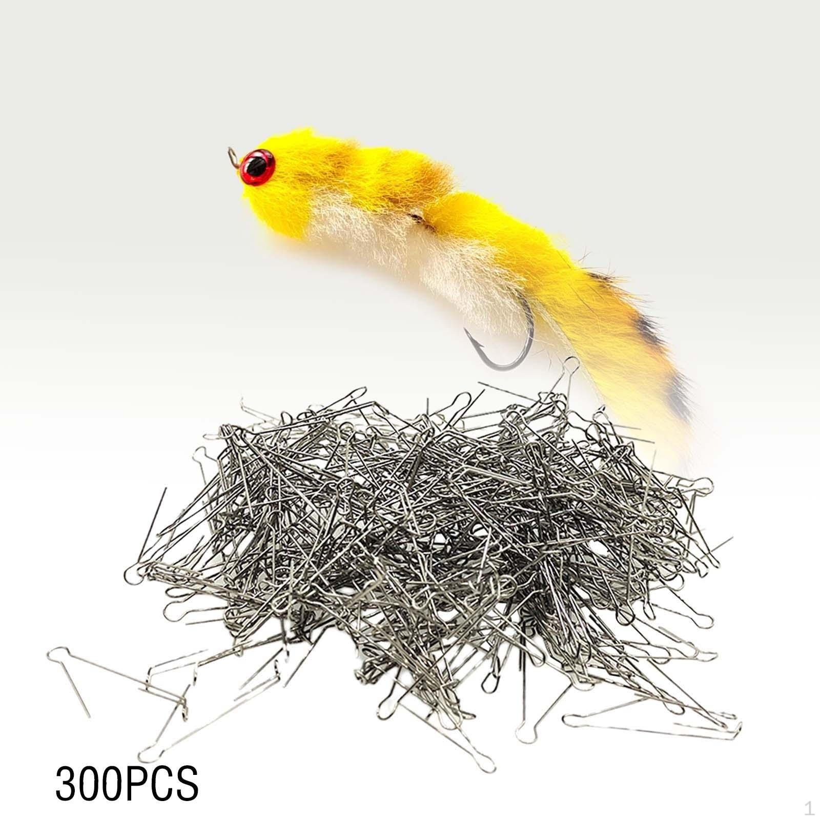 

300 шт. крючки для привязывания мушек для пресноводной и соленой воды, портативные рыболовные снасти из нержавеющей стали