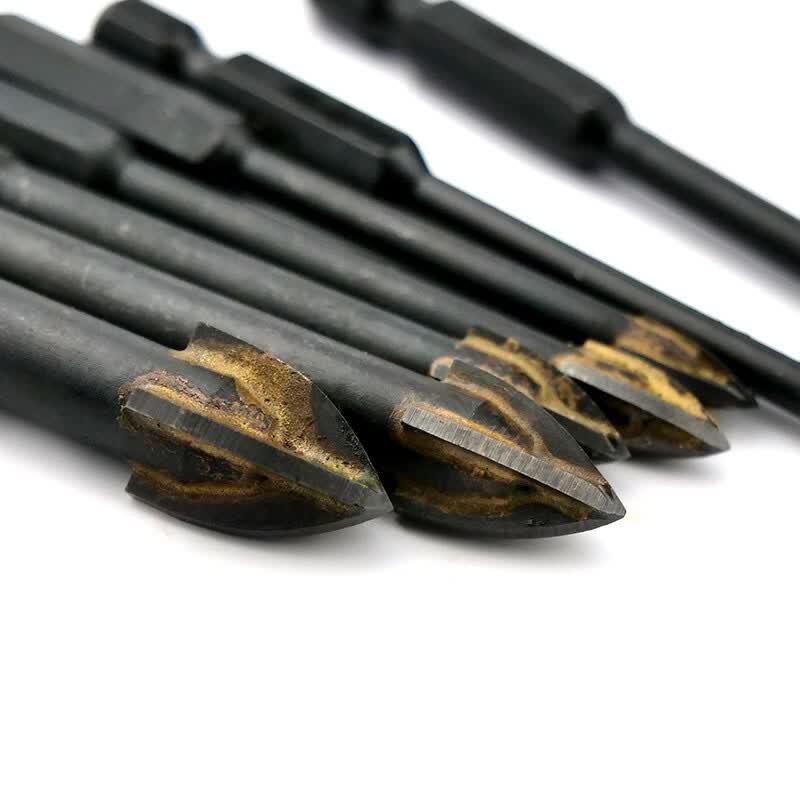 Versatile Triangle Four-Edge Alloy Drill Bit Set
