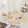 Early spring new beach travel sunscreen hat fashionable flower summer UV protection sunshade straw hat