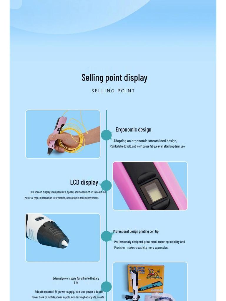 Children's Educational 3D Printing Pen for Art and Graffiti Creation