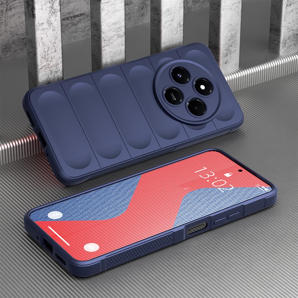 

KEYSION противоударный матовый чехол для Xiaomi Redmi 14C противоскользящий мягкий силиконовый чехол для телефона Xiaomi POCO C75 for Redmi 14C темно-синий