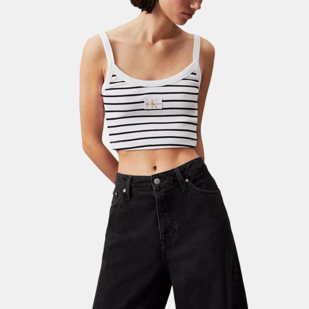 Calvin Klein Comfortable Minimalist Round Neck Pullover Vest Women tops Black White 0792115165