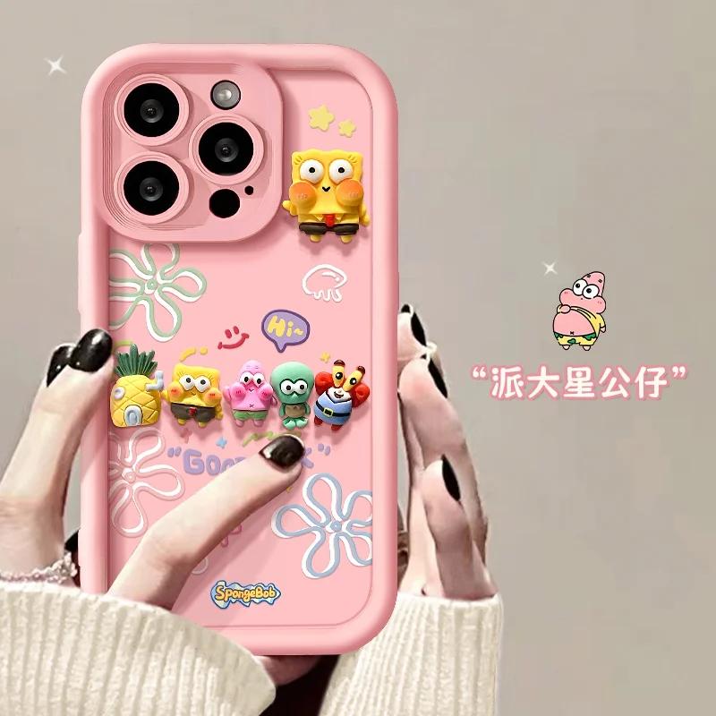3D Dolls Patrick Star Phone Case Cover For 11 12 Pro 13 Mini 14 Plus 15 Pro Max SE X XS XR 7 8