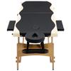 Table de massage pliable 2 zones Bois Noir et beige