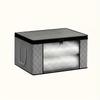 35L Durable Foldable Storage Bag with Window, Lid, Handles, and Zipper; Thick, Wear-Resistant Fabric for Clothing.