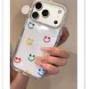 Simple and Personalized Colored Smiley Face, Suitable for Apple 17Pro/16Promax Mobile Phone Case IP15 Space Case 14 Transparent.