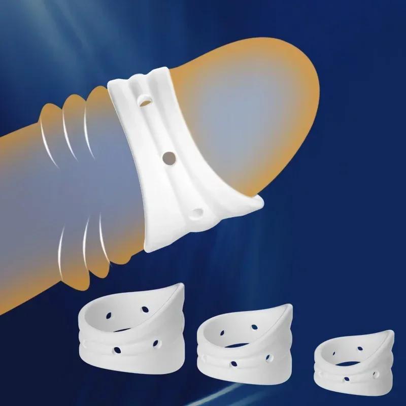 Mužský korektor předkožky Silikonové penisové erekční kroužky Sexuální hračky pro muže Oddálení ejakulace Glans Stimulace Produkty pro dospělé