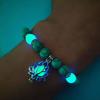 Women Bracelet Faux Turquoises Luminous Floral Jewelry Elastic Beads Bangle Jewellery Gift