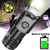 Tail Magnet Flashlight Ultra Strong Light Hat Clip Light Mini Small Torch  Camping