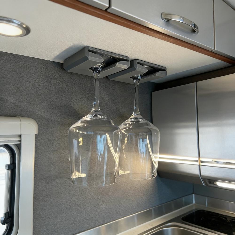 

[Anti-Shake Wine Glass Holder] Hanging Anti-Shake RV Wine Glass Holder | Car Storage Organizer