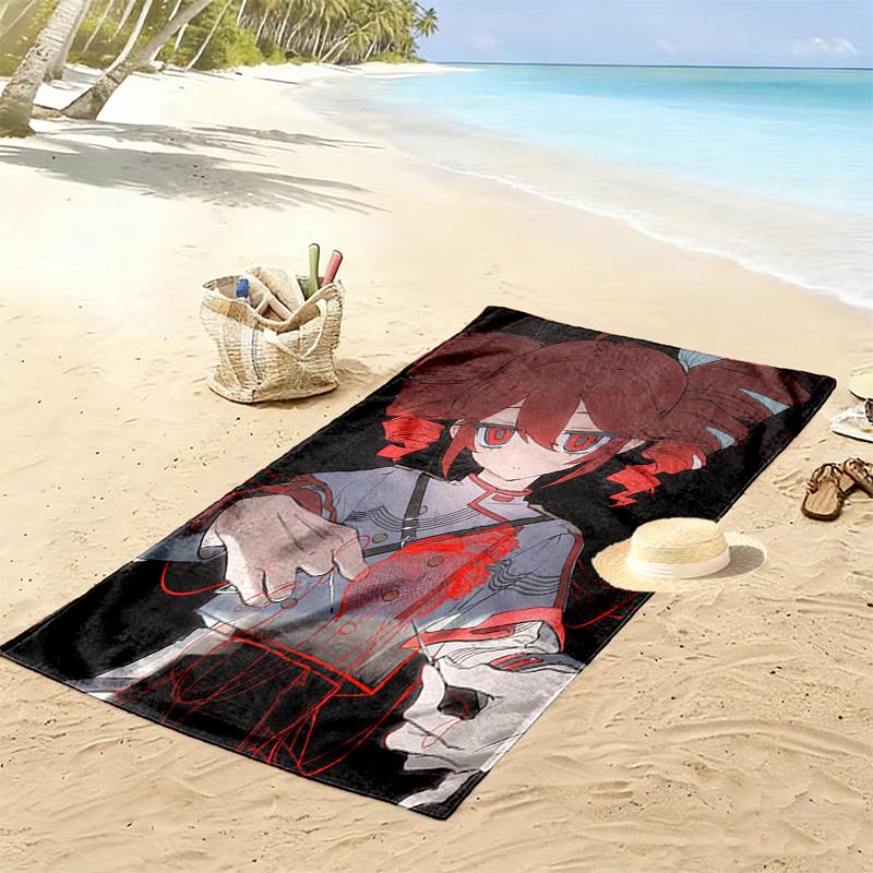 Kasane Teto 2D Flat Print Beach Towel, Large Soft Quick Dry Towel for Beach Camping Swimming.MSTJ0918255