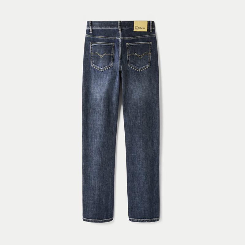 HLA Men's Embroidered Straight-Leg Elastic Waist Jeans