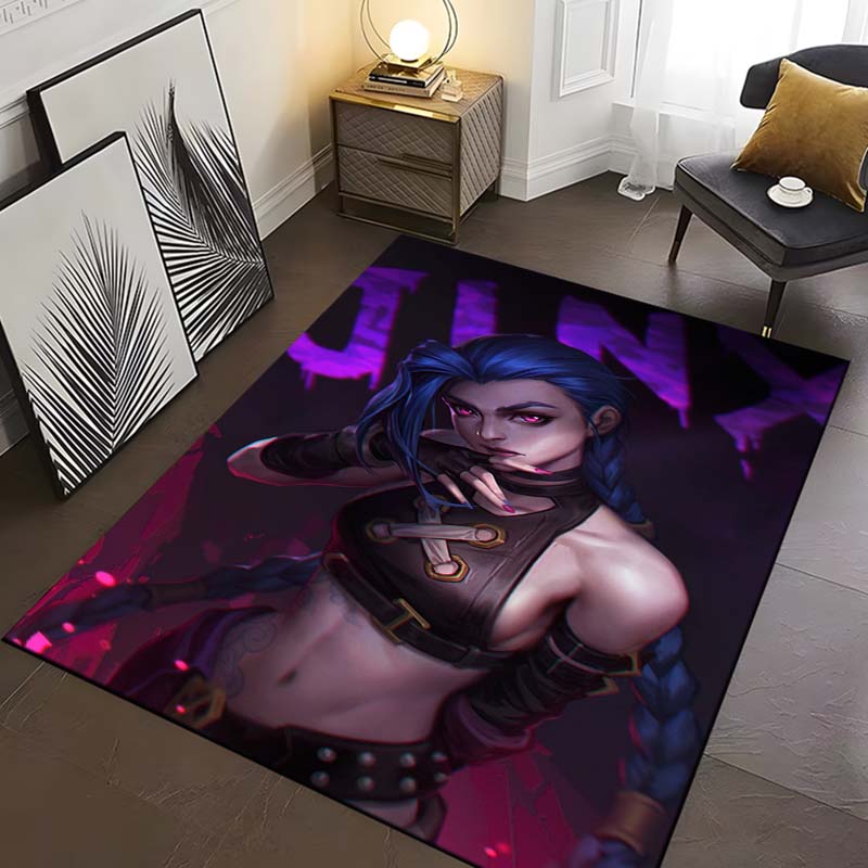 15 Size Game Lol Jinx-x Pattern Rug Carpet for Living Room Bathroom Mat Creative Doormat Carpet for Bedroom Home Decor