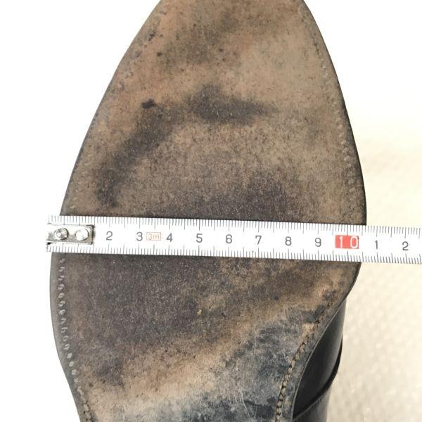 Ainsley Blake 1864 England Vintage Goodyear Leather U-Tip 9.5 28.0 Black Dress Shoes(USED)