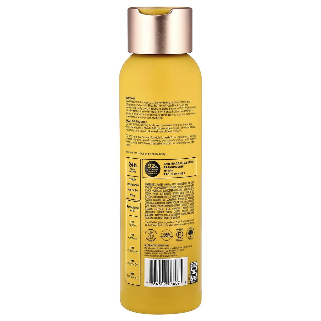 SheaMoisture, Deep Hydrating Body Wash, Raw Shea Butter, 532 ml (18 fl oz)