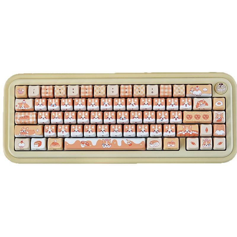 Cute Cat Head Keycap | MOA Five-Sided Dye-Sub PBT | Fits 60-108 Key Mechanical Keyboards
