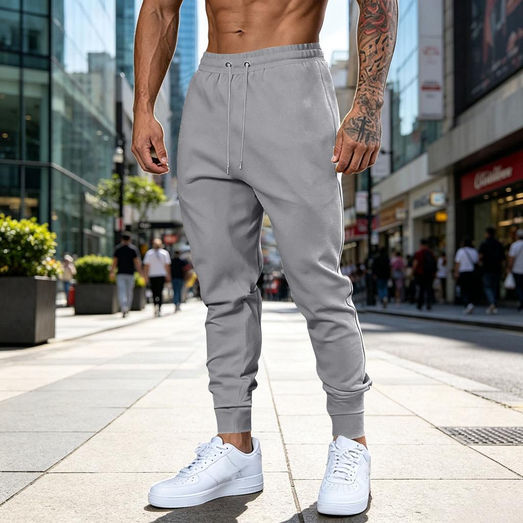 Men's Casual Drawstring Joggers Slim Fit Tapered Leg Pants for Everyday Wear