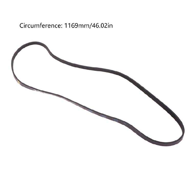 4EPJ1169 Washer Drive Replacement Belt 1169 Mm 4-Rib Black Rubber Part for Drum Washing Machine Repair and Upkeep Tasks