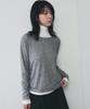 SIS A Soft Wool Layered T-Shirt [Melange Gray]