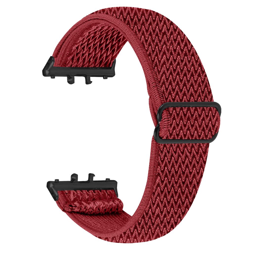 For Honor Watch X5 Watch Band Wave Pattern Nylon Woven Strap with Black Connector