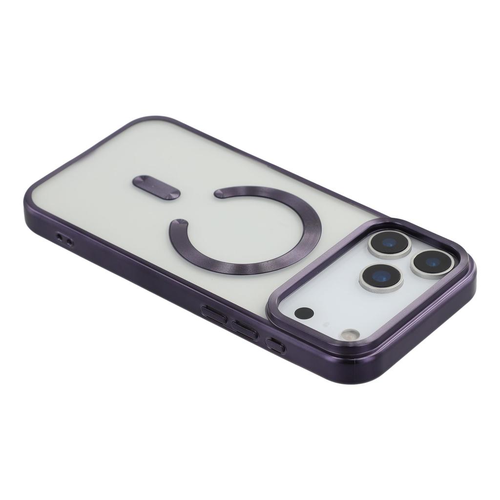 For iPhone 17 Pro Max Case Matte Electroplating Phone Cover Compatible with MagSafe