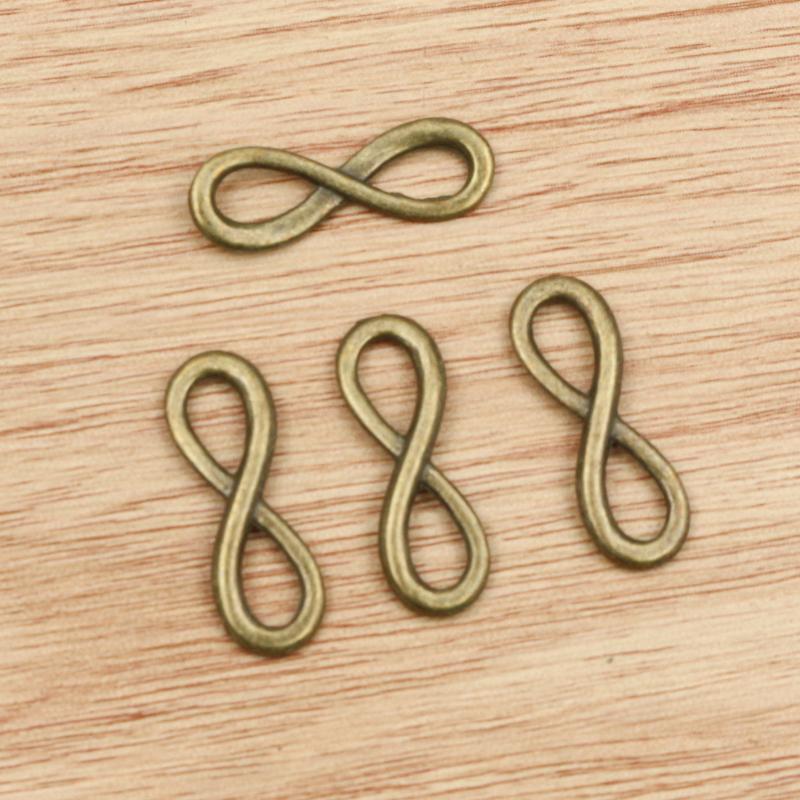 30pcs 24x8mm 8 Infinite Handmade Charms Pendant for Crafts Earrings Necklace Bracelet Findings DIY Jewelry Making Accessories