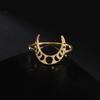Teamer Moon Phase Ring Stainless Steel Jewelry for Women Men Gold Color Casual Party Pentagram Accessories Amulet Gift 2026