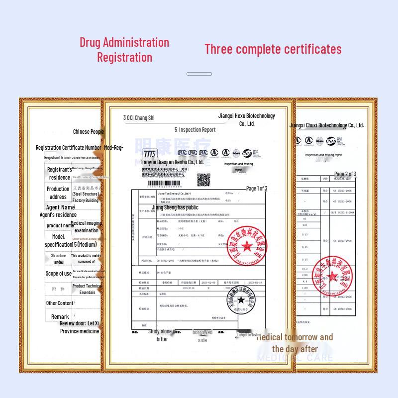 Sterile Powder-Free Medical Rubber Examination Gloves for Surgery, Dentistry, or Beauty (Individually Packaged)