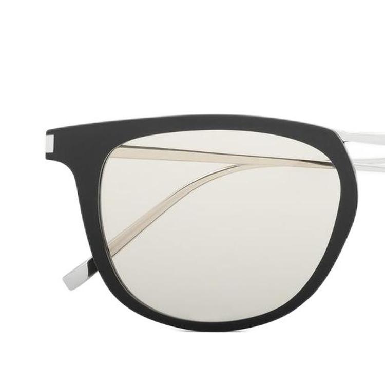 Saint Laurent Oval Sunglasses With Logo Unisex sunglasses Black 810623-Y9968-1007