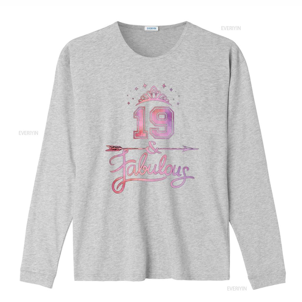 Women 19 Years Old And Fabulous Happy 19th Birthday T Shirt Vintage Washed Fashion Comfortable Slightly Stretched Stylish