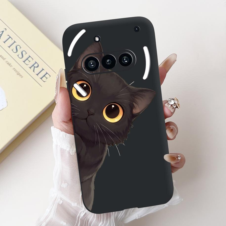 For Nothing Phone 3A Case A059 Cover Fashion Flower Soft Silicone Black Shockproof Cover On Nothing Phone3A 3 A 3APro A059P Capa