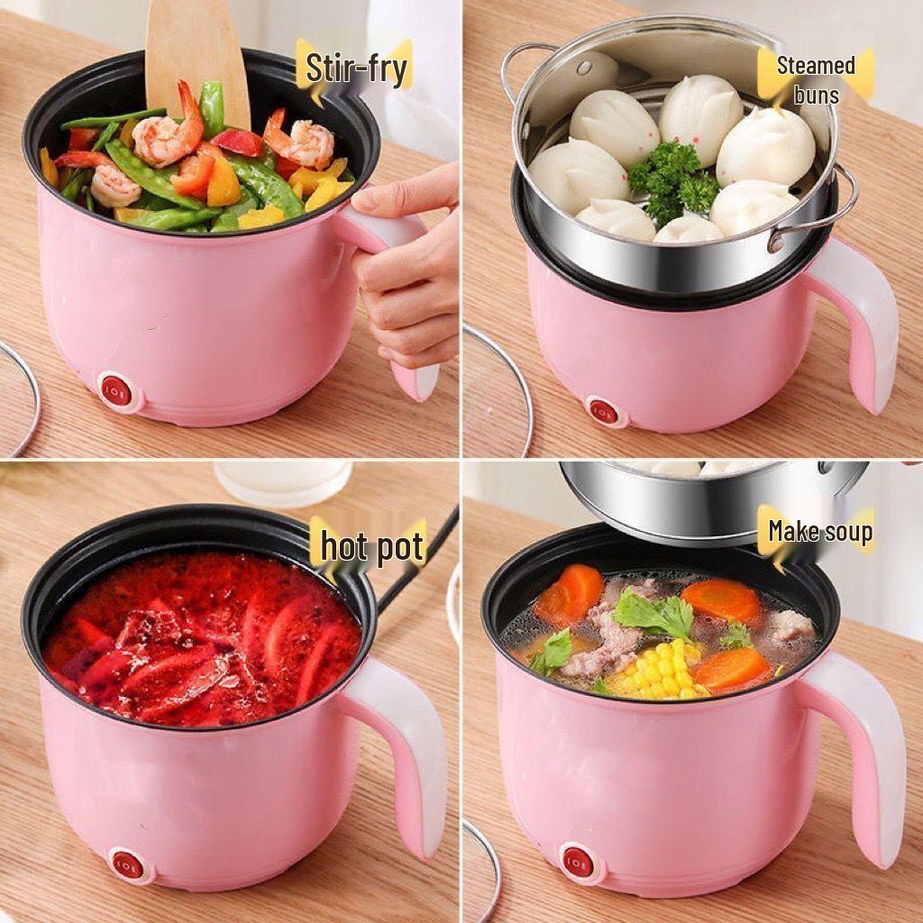 Compact Multifunctional Electric Cooker - Mini Rice & Noodle Pot for Dorm Rooms