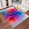 Vivid Neon Flower Pattern Carpet Suitable As a Non-slip Mat for the Living Room or Bedroom Sofa