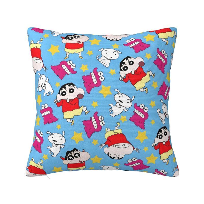 Custom Crayons Shins Chans Cartoon Cushion Cover 40x40cm Anime Manga Velvet Cute Pillow Cases 30cmx30cm