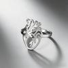Fashion Anatomical Heart Rings for Women Men Medical Biology Finger Rings Stainless Steel Jewelry Gifts for Doctor