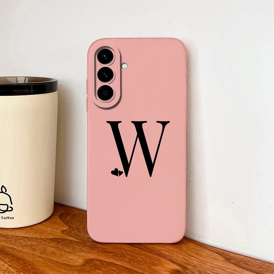 For Samsung Galaxy A57 A37 5G Phone Case Little Heart Letters Soft Liquid Silicone Shell For Samsung A 57 A 37 Lightweight Funda