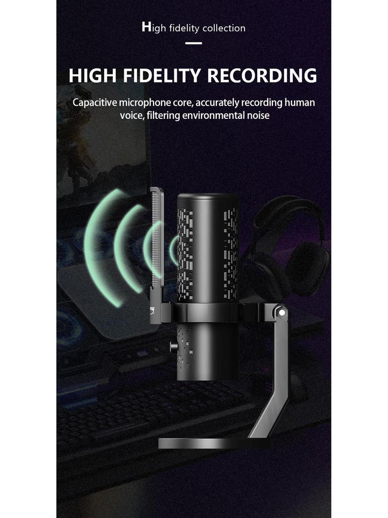 Cross-Border Extreme RGB USB Microphone for Live Streaming and Gaming