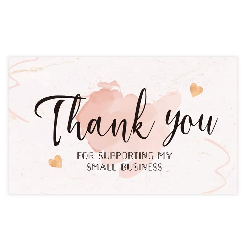 Pink Thank You Gift Card Tags for Packaging Decoration