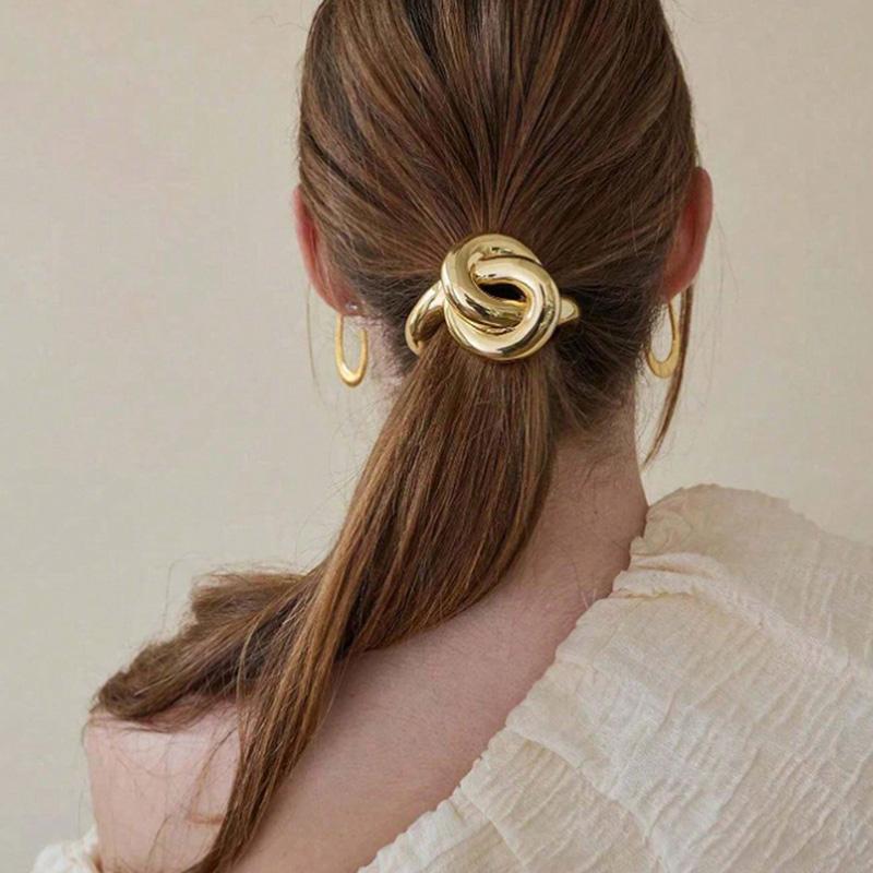 Fashion Metal Ponytail Clip Geometric Elegant Hair Clip for Girl Daily Holiday Wear Spring Clip Women's Jewelry Hair Accessories