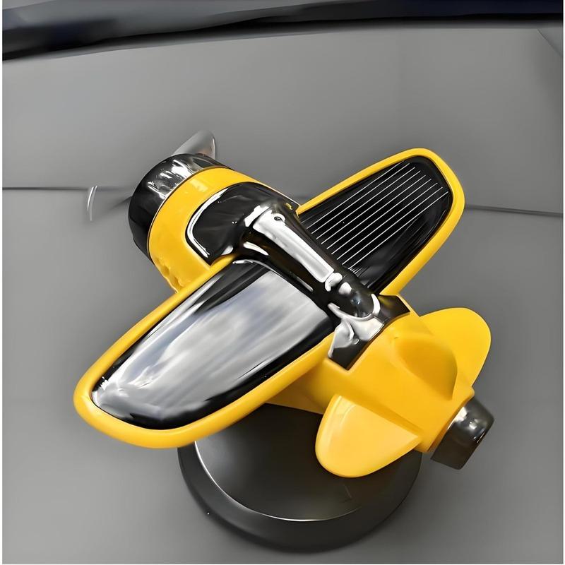 Rotating Airplane Car Solar Powered Dashboard Ornament Creative Interior Decoration Essential Car Decor Auto Dashboard Styling