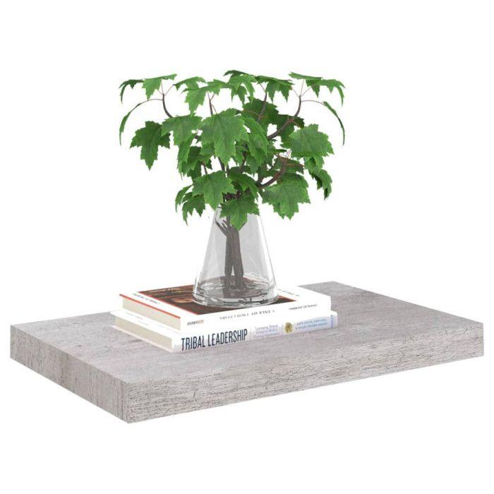 VidaXL Étagères murales flottantes 2 pcs Gris béton 50x23x3,8 cm MDF